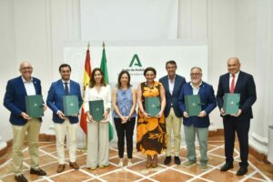 Anthony Bermúdez firma el convenio con la Junta de Andalucía para la construcción de la EDAR Málaga Norte